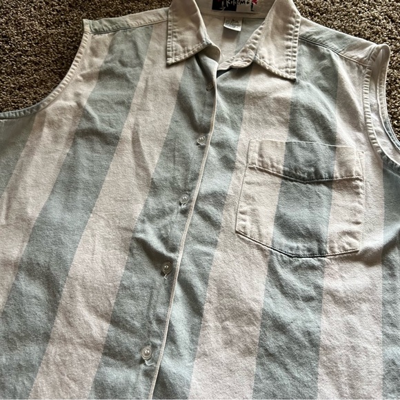Vintage Striped Sleeveless Shirt - Picture 3 of 4